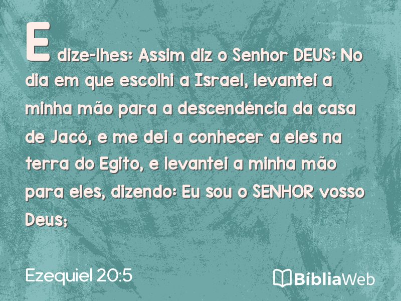 Ezequiel 20:5 em imagem para compartilhar