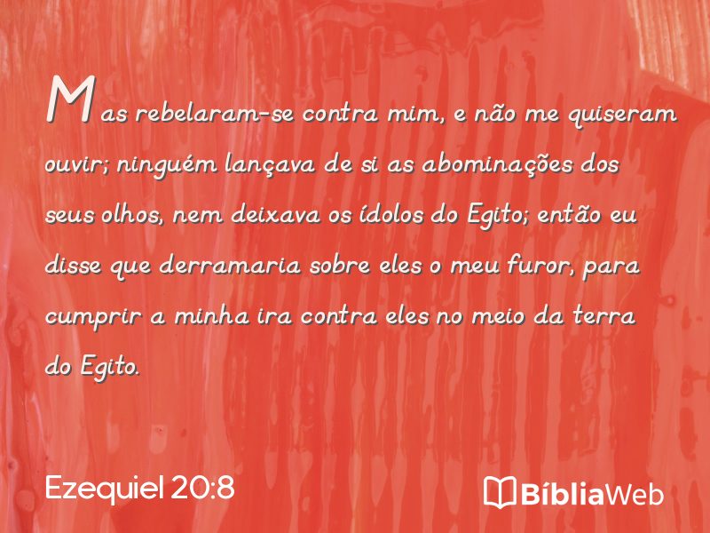 Ezequiel 20:8 em imagem para compartilhar