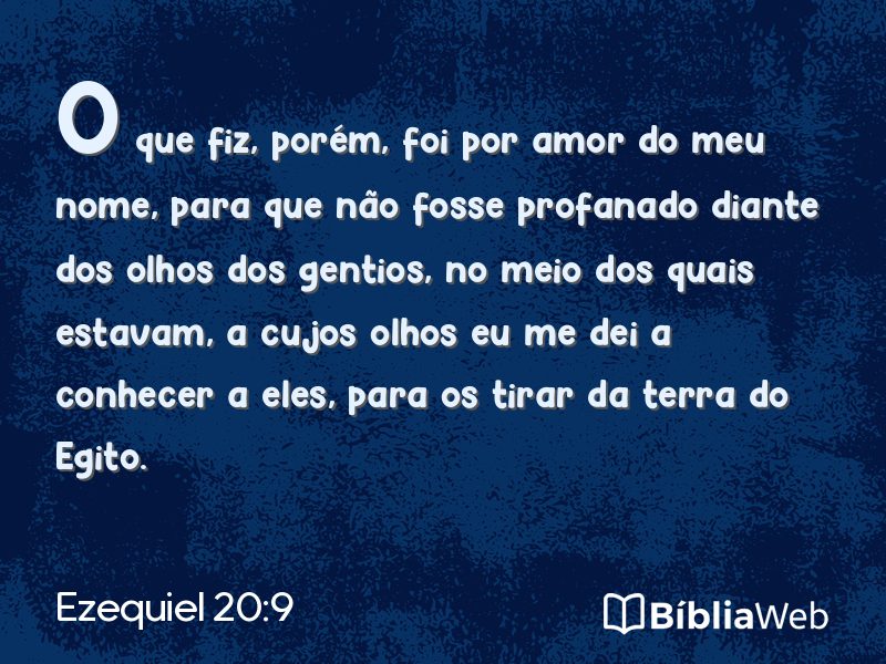 Ezequiel 20:9 em imagem para compartilhar
