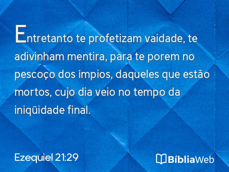 Ezequiel 21:29 em imagem para compartilhar