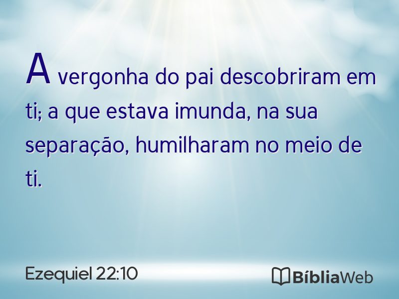 Ezequiel 22:10 em imagem para compartilhar