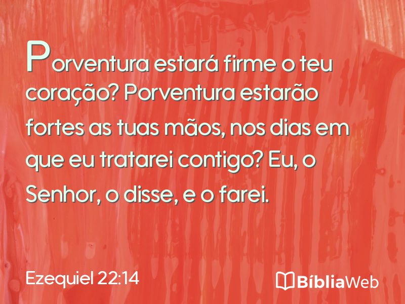 Ezequiel 22:14 em imagem para compartilhar