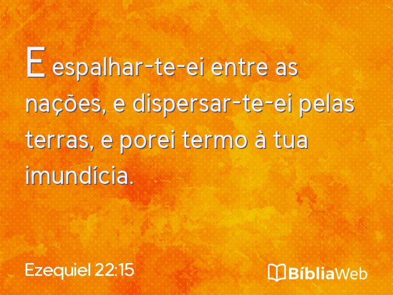 Ezequiel 22:15 em imagem para compartilhar
