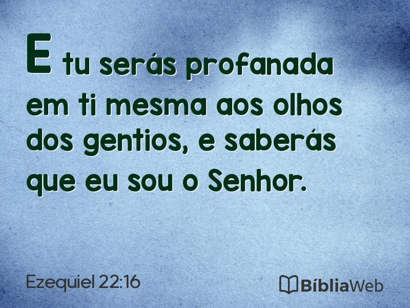 Ezequiel 22:16 em imagem para compartilhar