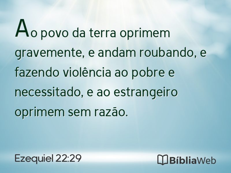 Ezequiel 22:29 em imagem para compartilhar