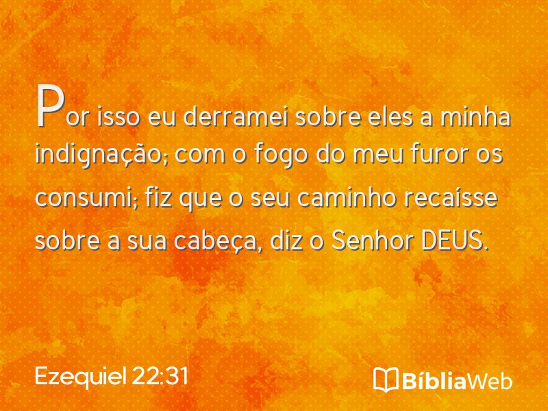 Ezequiel 22:31 em imagem para compartilhar