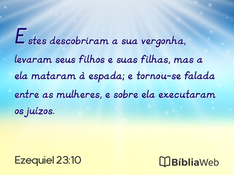 Ezequiel 23:10 em imagem para compartilhar