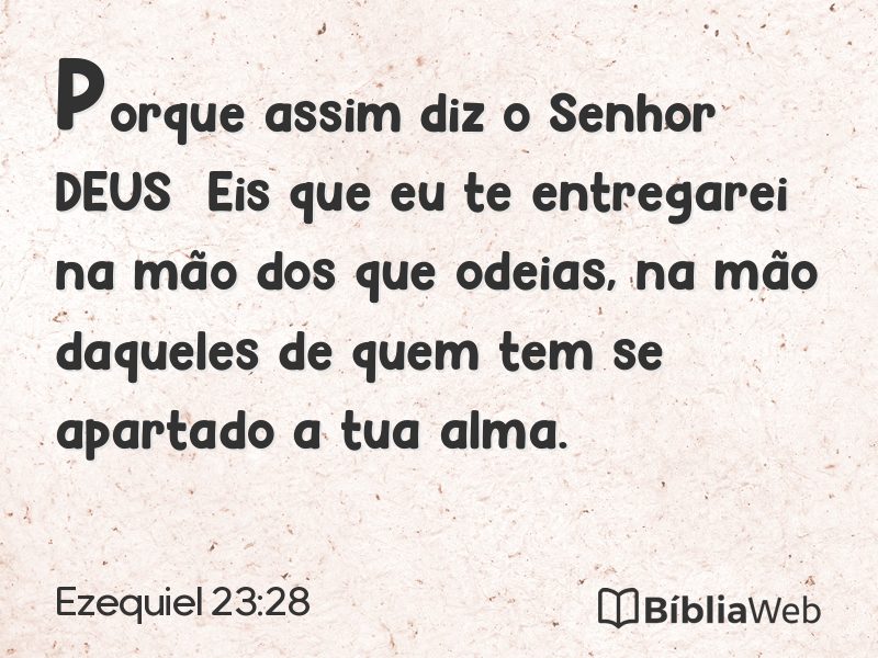 Ezequiel 23:28 em imagem para compartilhar