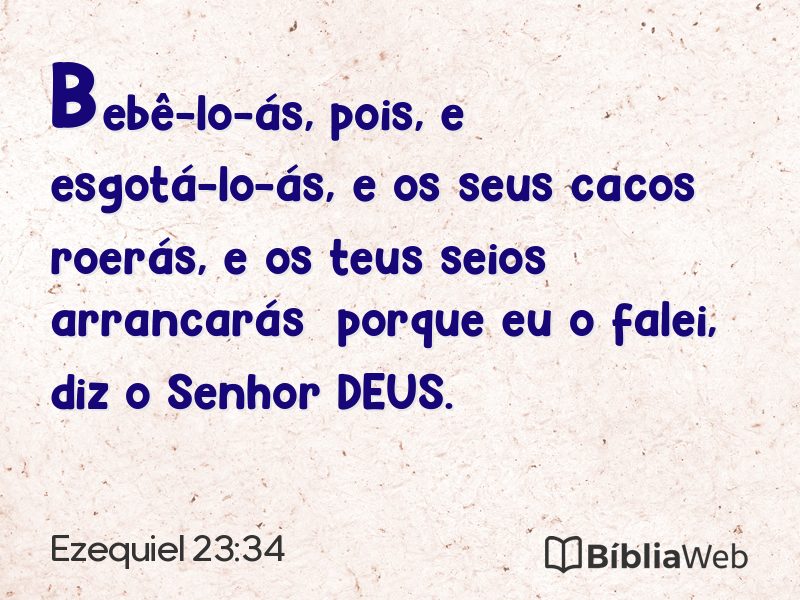Ezequiel 23:34 em imagem para compartilhar