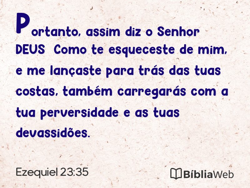 Ezequiel 23:35 em imagem para compartilhar