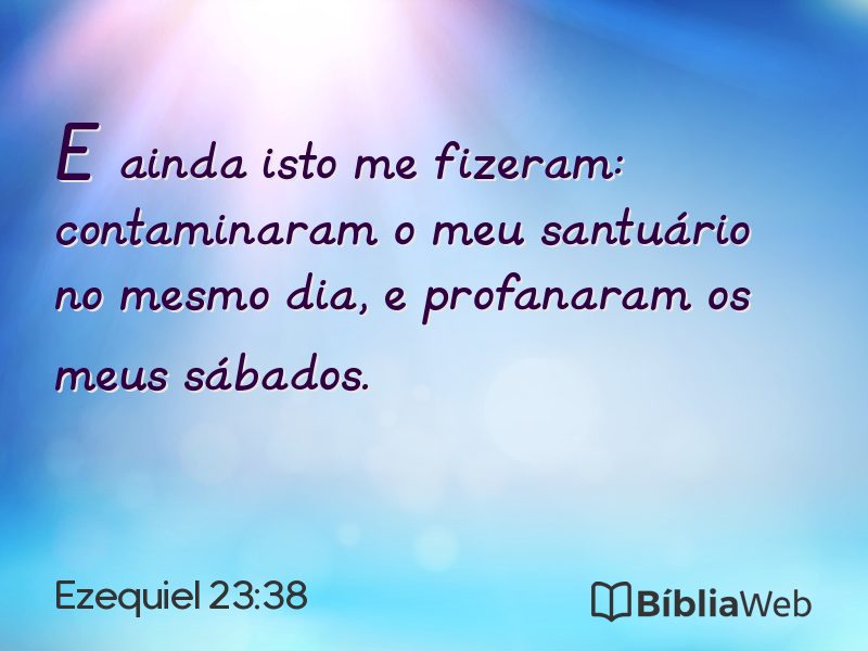 Ezequiel 23:38 em imagem para compartilhar