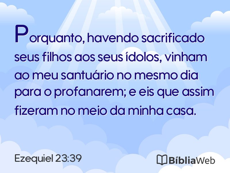 Ezequiel 23:39 em imagem para compartilhar
