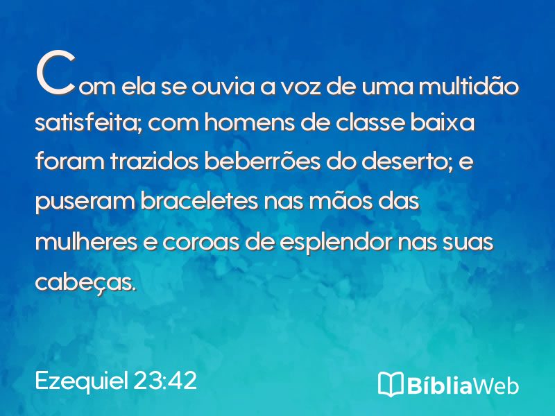 Ezequiel 23:42 em imagem para compartilhar