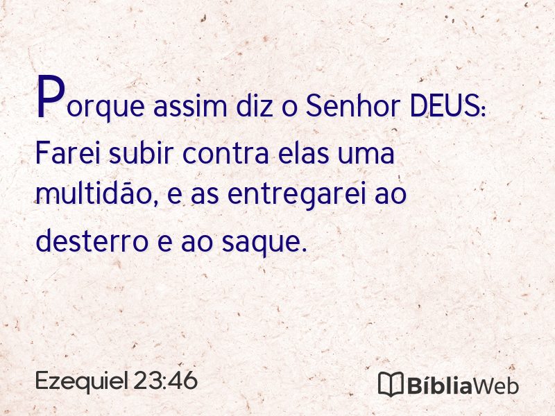 Ezequiel 23:46 em imagem para compartilhar