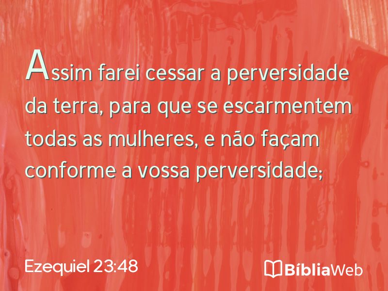 Ezequiel 23:48 em imagem para compartilhar