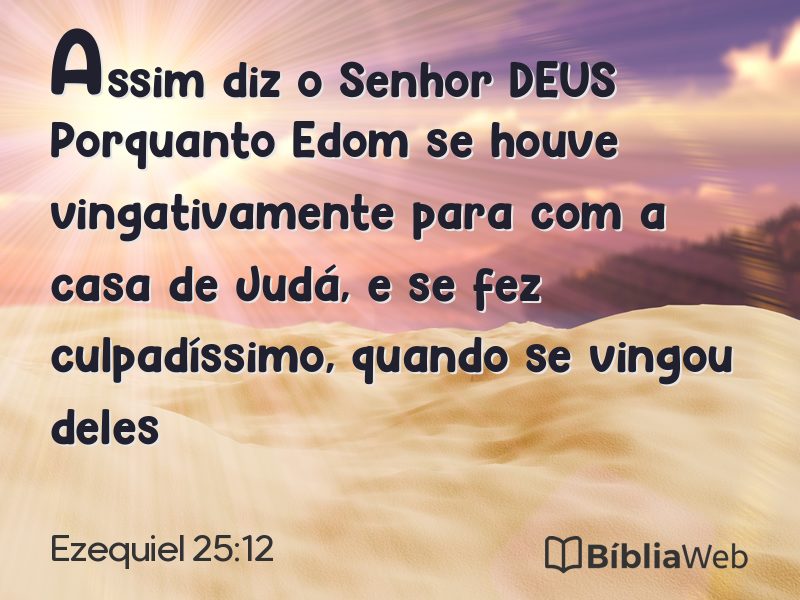 Ezequiel 25:12 em imagem para compartilhar