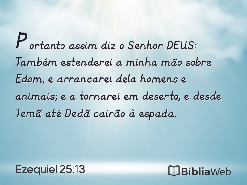 Ezequiel 25:13 em imagem para compartilhar