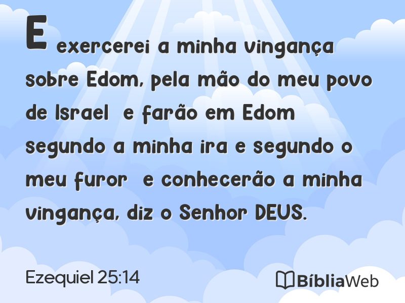 Ezequiel 25:14 em imagem para compartilhar