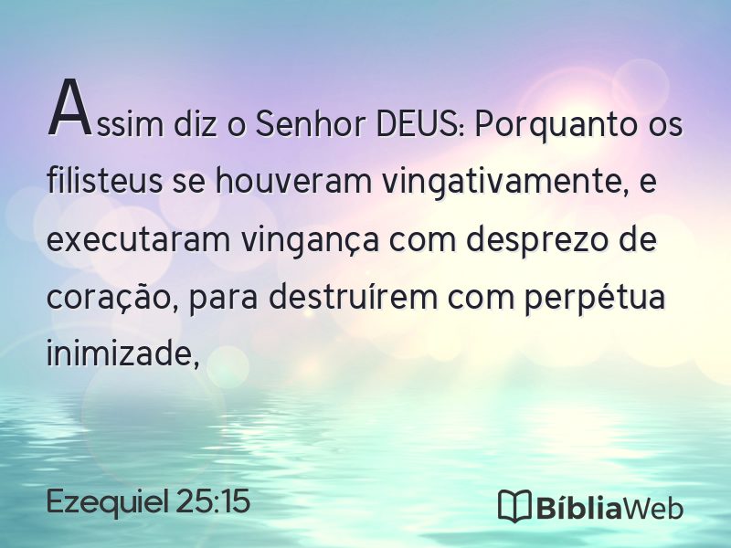Ezequiel 25:15 em imagem para compartilhar