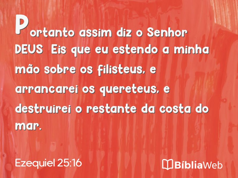 Ezequiel 25:16 em imagem para compartilhar