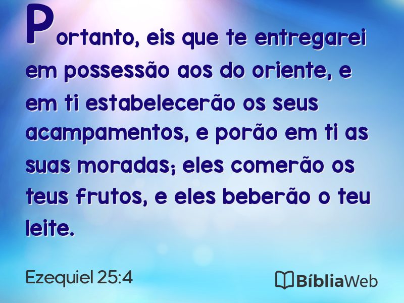 Ezequiel 25:4 em imagem para compartilhar