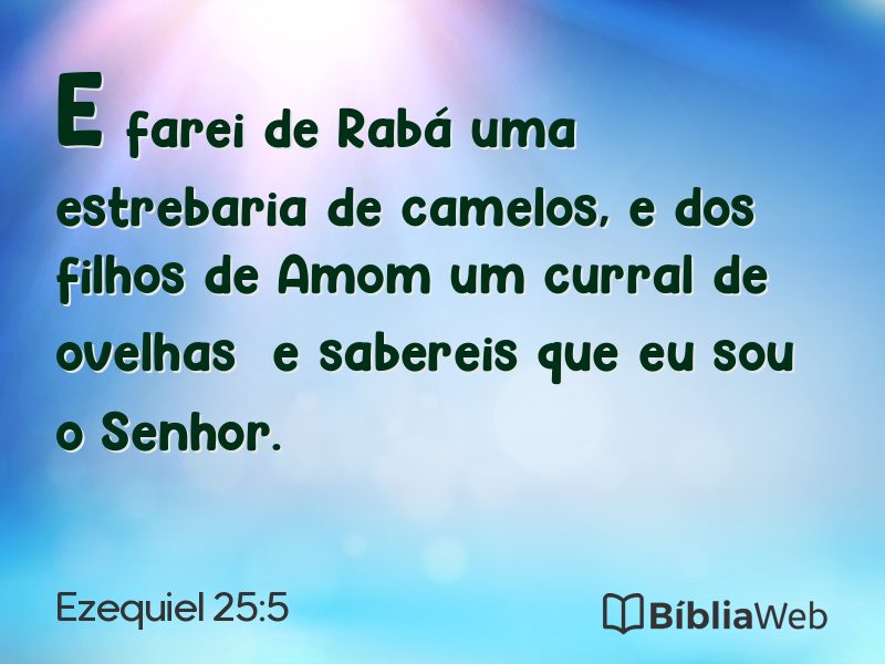 Ezequiel 25:5 em imagem para compartilhar