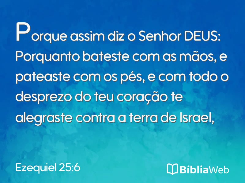 Ezequiel 25:6 em imagem para compartilhar
