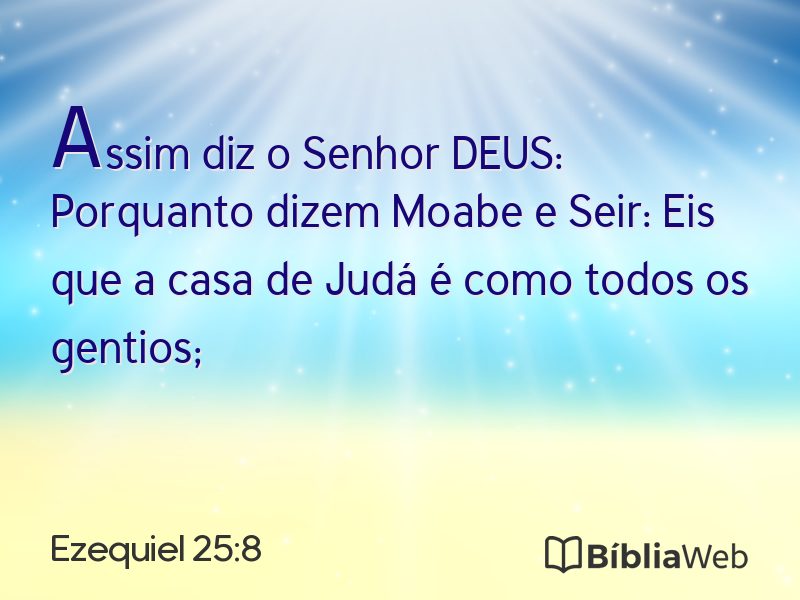 Ezequiel 25:8 em imagem para compartilhar