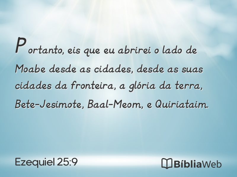Ezequiel 25:9 em imagem para compartilhar