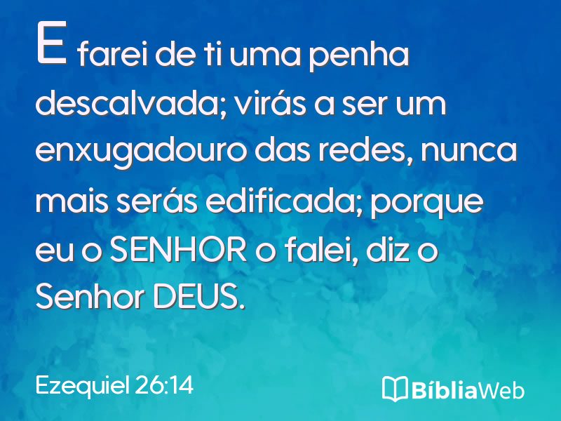 Ezequiel 26:14 em imagem para compartilhar