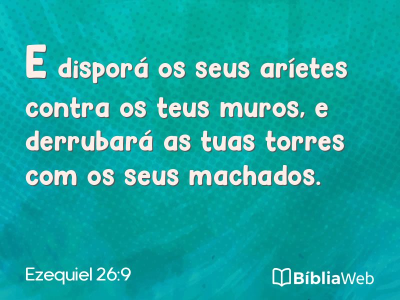 Ezequiel 26:9 em imagem para compartilhar