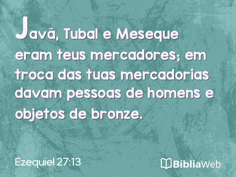 Ezequiel 27:13 em imagem para compartilhar