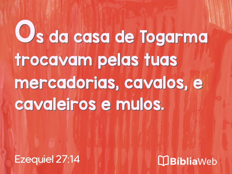 Ezequiel 27:14 em imagem para compartilhar