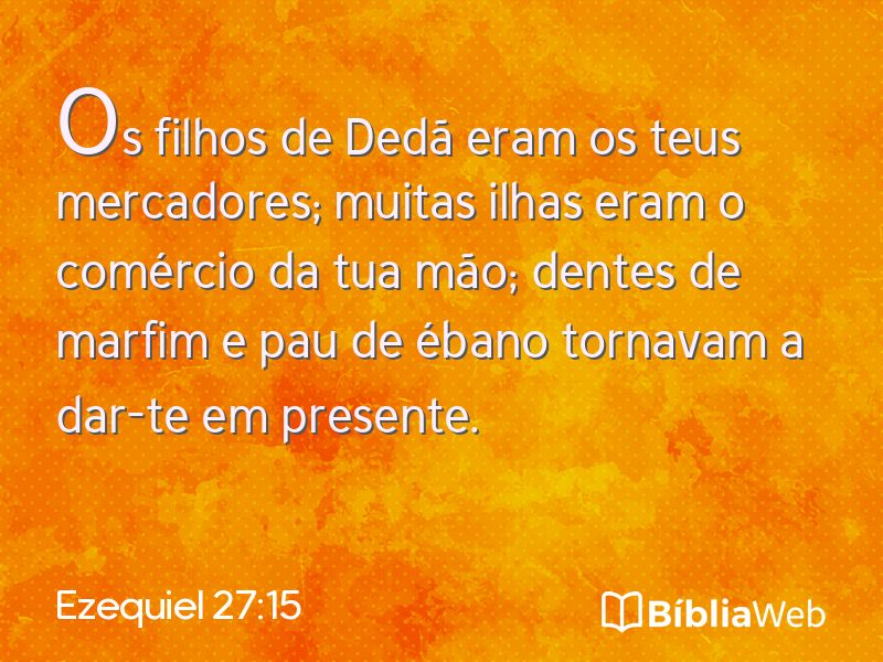 Ezequiel 27:15 em imagem para compartilhar
