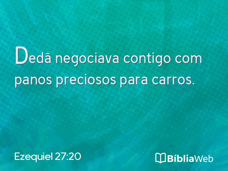 Ezequiel 27:20 em imagem para compartilhar