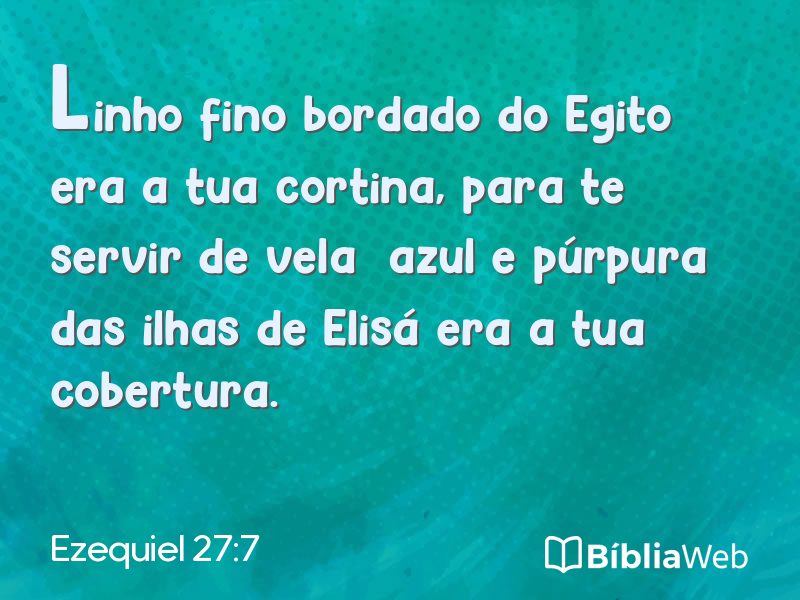 Ezequiel 27:7 em imagem para compartilhar