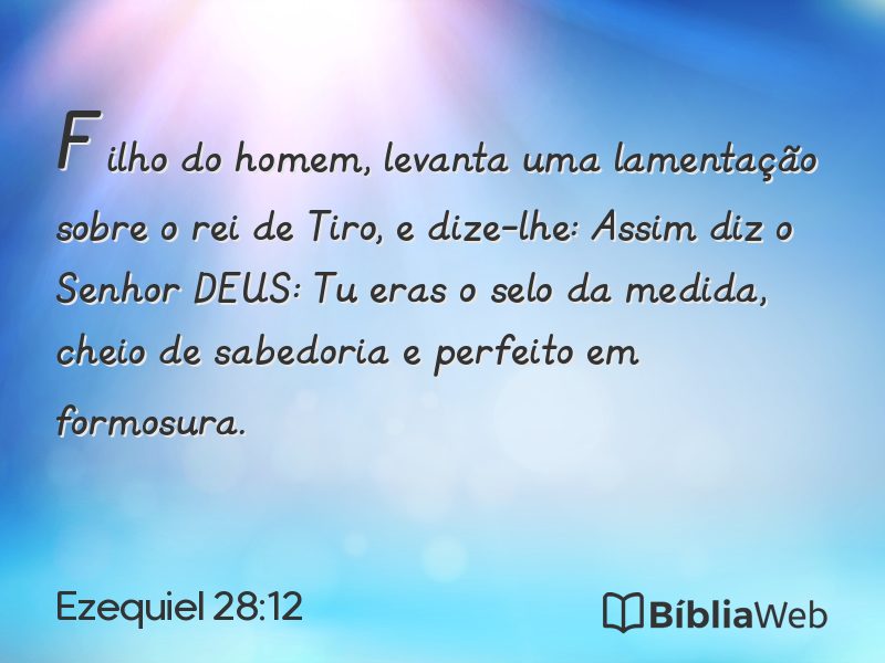 Ezequiel 28:12 em imagem para compartilhar