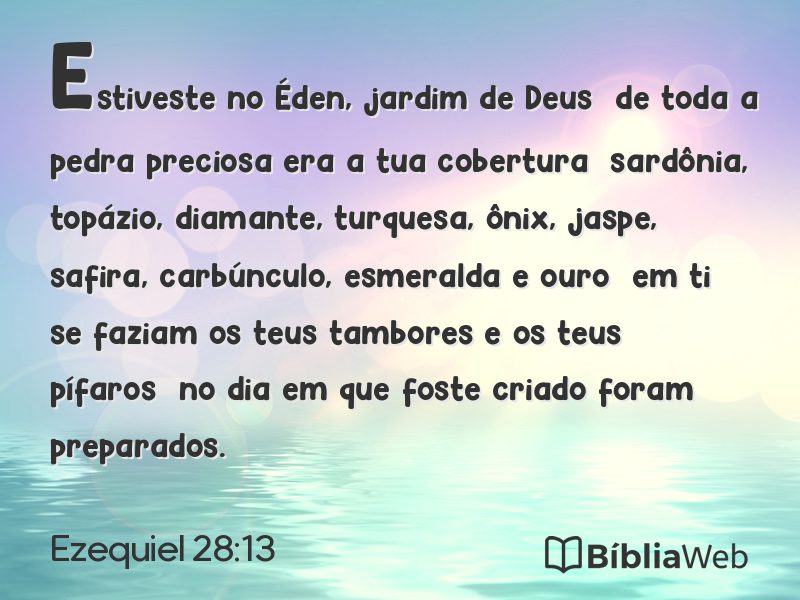Ezequiel 28:13 em imagem para compartilhar