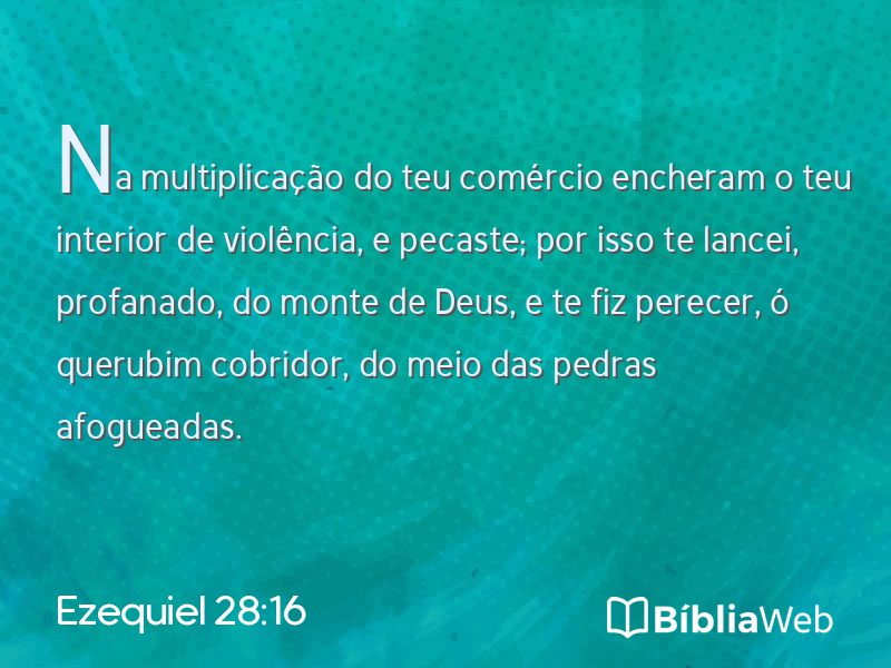 Ezequiel 28:16 em imagem para compartilhar