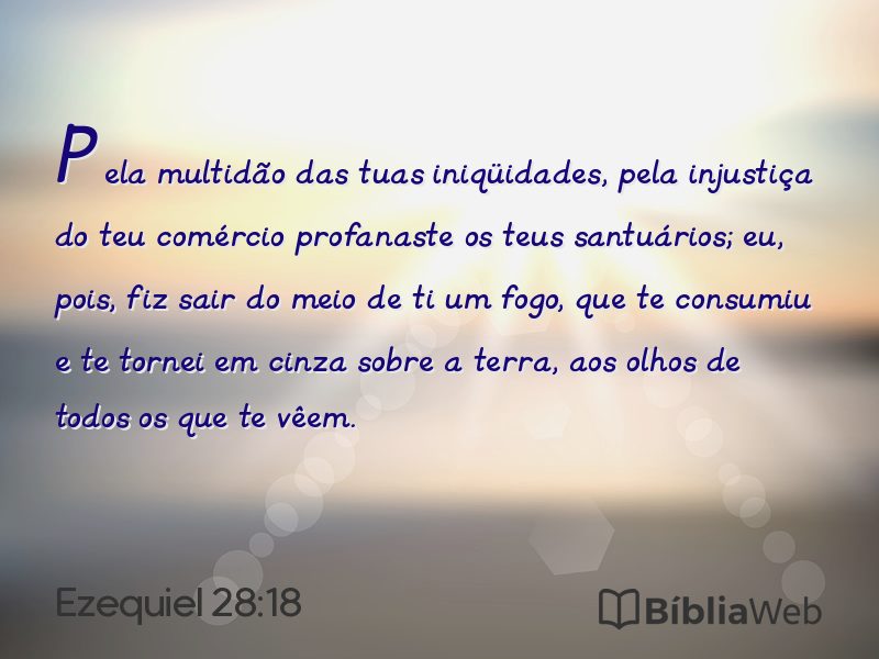 Ezequiel 28:18 em imagem para compartilhar