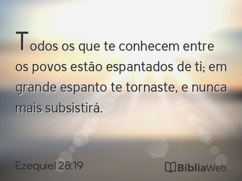 Ezequiel 28:19 em imagem para compartilhar