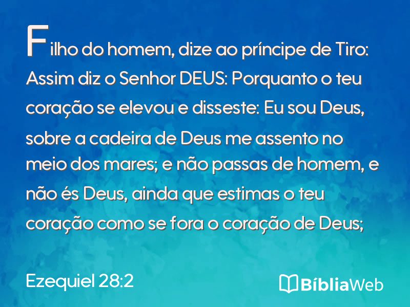 Ezequiel 28:2 em imagem para compartilhar