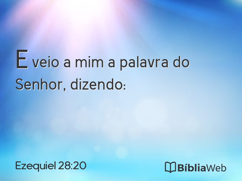 Ezequiel 28:20 em imagem para compartilhar