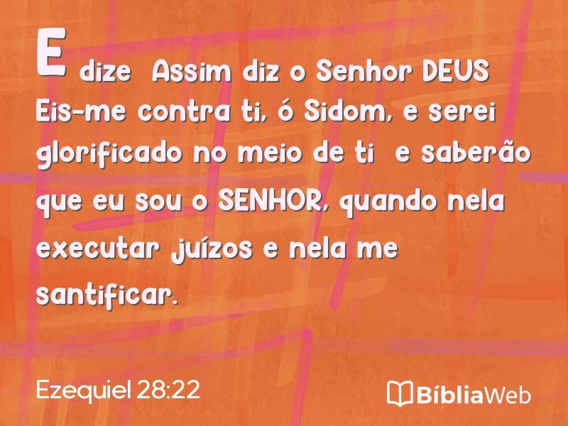Ezequiel 28:22 em imagem para compartilhar