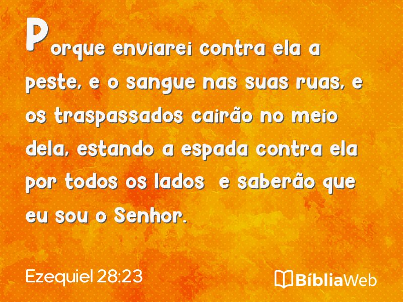 Ezequiel 28:23 em imagem para compartilhar