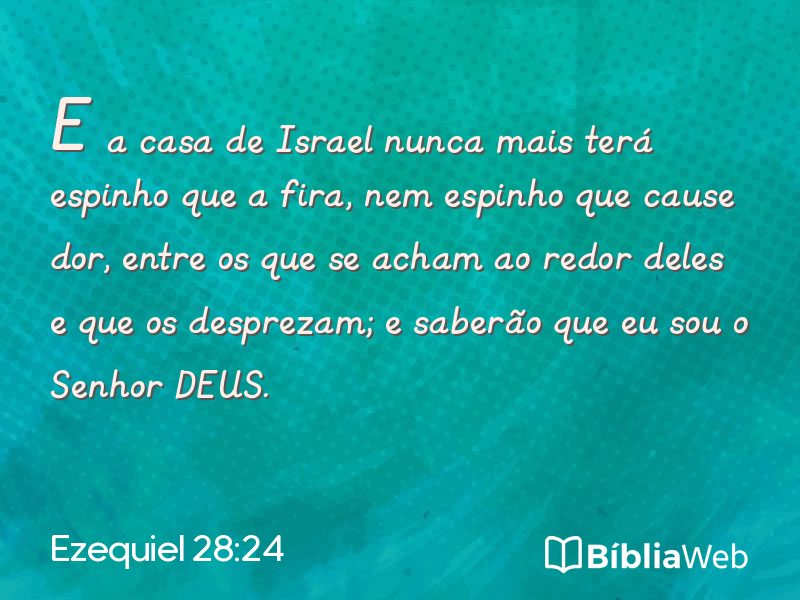 Ezequiel 28:24 em imagem para compartilhar
