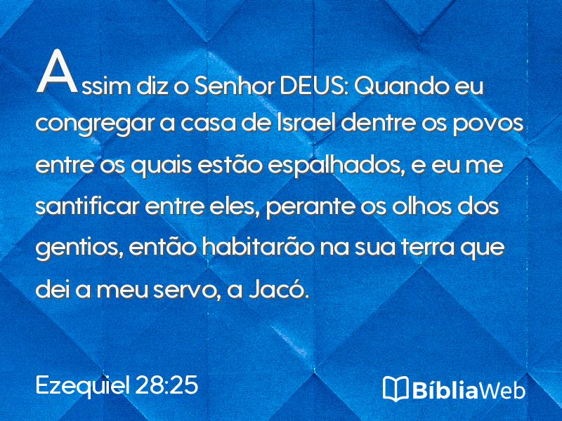 Ezequiel 28:25 em imagem para compartilhar