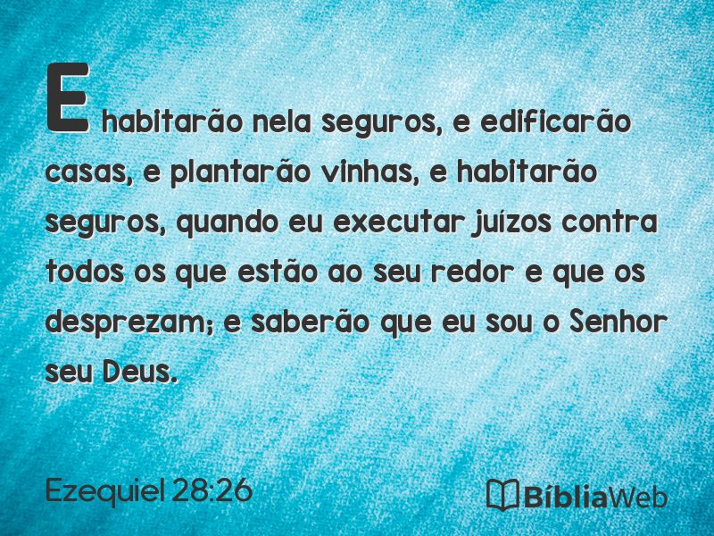 Ezequiel 28:26 em imagem para compartilhar