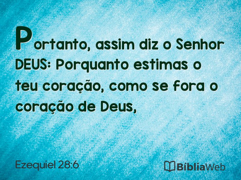 Ezequiel 28:6 em imagem para compartilhar