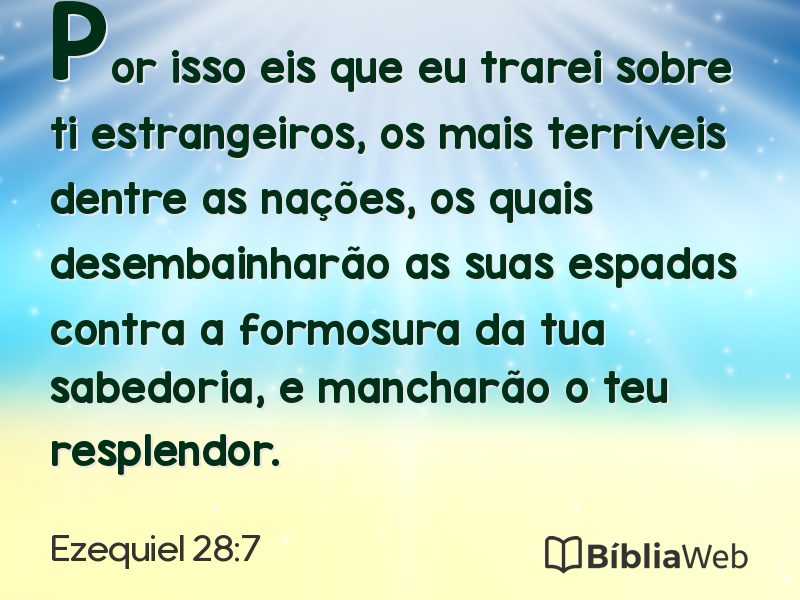 Ezequiel 28:7 em imagem para compartilhar